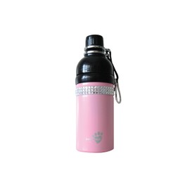 Good Life Gear Stainless Steel Pet Water Bottle, 16-Ounce, Pink with Bling Design