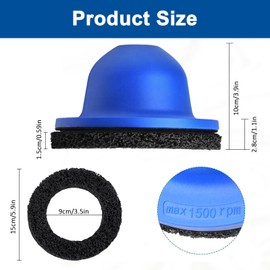 Radnabenschleifer, Kugelkopfschleifer, Radnabenschleifer Auto, Wheel Hub Grinder Topfschleifer, Radnabe Bürste Reinigen Set mit 150mm Schleifrad für 1/2" Schlagschrauber