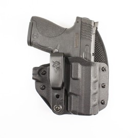DeSantis Uni-Tuk Gun Holster, Built-in Spur, Fits S&W M&P Shield 9/40, S&W M&P Shield 9 Plus with OR Without RED DOT, IWB Holster, Adjustable and Tuckable 360-C Clip, Right Fitment, Black