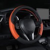 Follicomfy Auto Car Genuine Leather Steering Wheel Cover Anti Slip