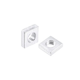 sourcing map Square Nuts, M4x7mmx2mm Zinc-Plated Metric Coarse Thread Assortment Kit, 25 Pcs