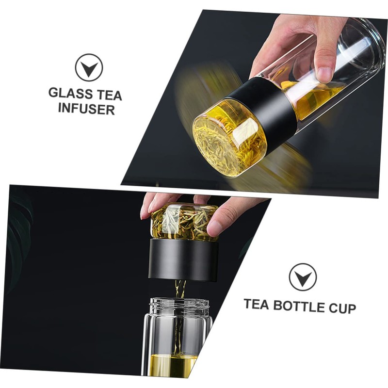 Ciieeo 1pc High Temperature Resistant Tea Infuser Bottle Portable Tea