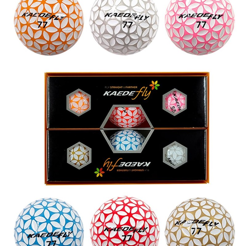 Kaede Fly Distance Golf Balls (Half Dozen) 2 Tone Colored