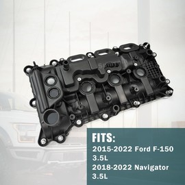 Sumyola Left Engine Valve Cover for Ford F-150 2017-2020 Expedition 2018-2021 incoln Navigator 2018-2021 with Gasket Set Replace# HL3Z-6582-G HL3Z 6582-E HL3Z6582E HL3Z6582G