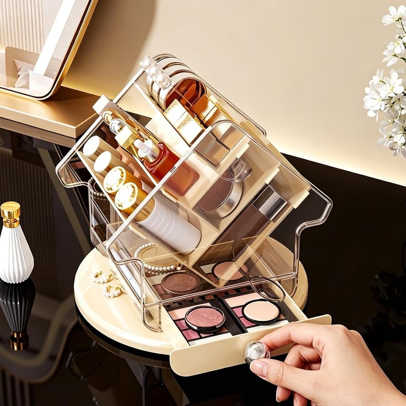 Makeup Organizer For Vanity - Large Capacity Multi Compartment Tree