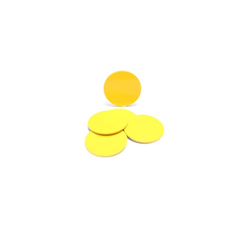 NFC PVC Coin On Metal NTAG 213 180 Byte Yellow