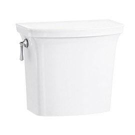 KOHLER 4143-0 (TM) Corbelle 1.28 gpf toilet tank with AquaPiston(R) flush technology and left-hand trip lever, White