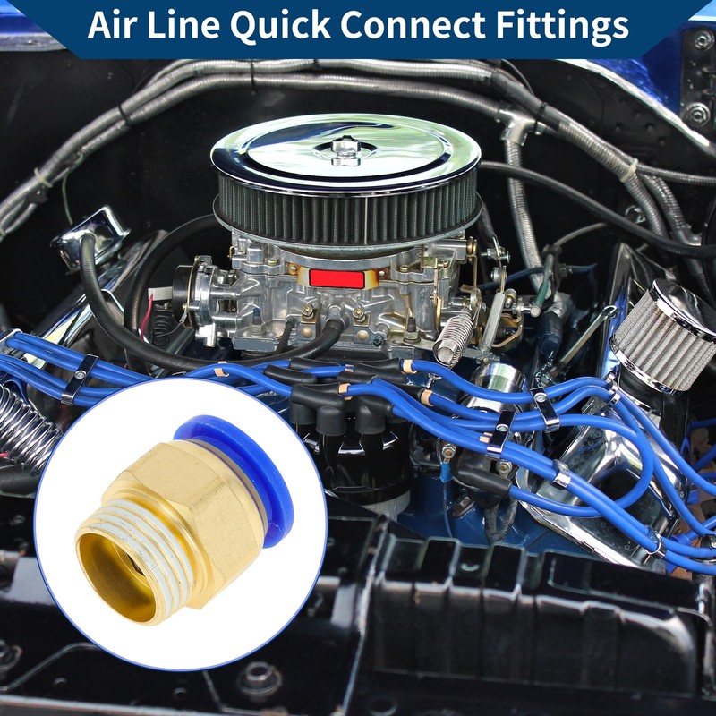 Hihaha Push to Connect Air Fittings 5/8" Male Thread Air