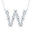 Pass Diamond Tester Letter I Multi Cut VVS Moissanite Necklace