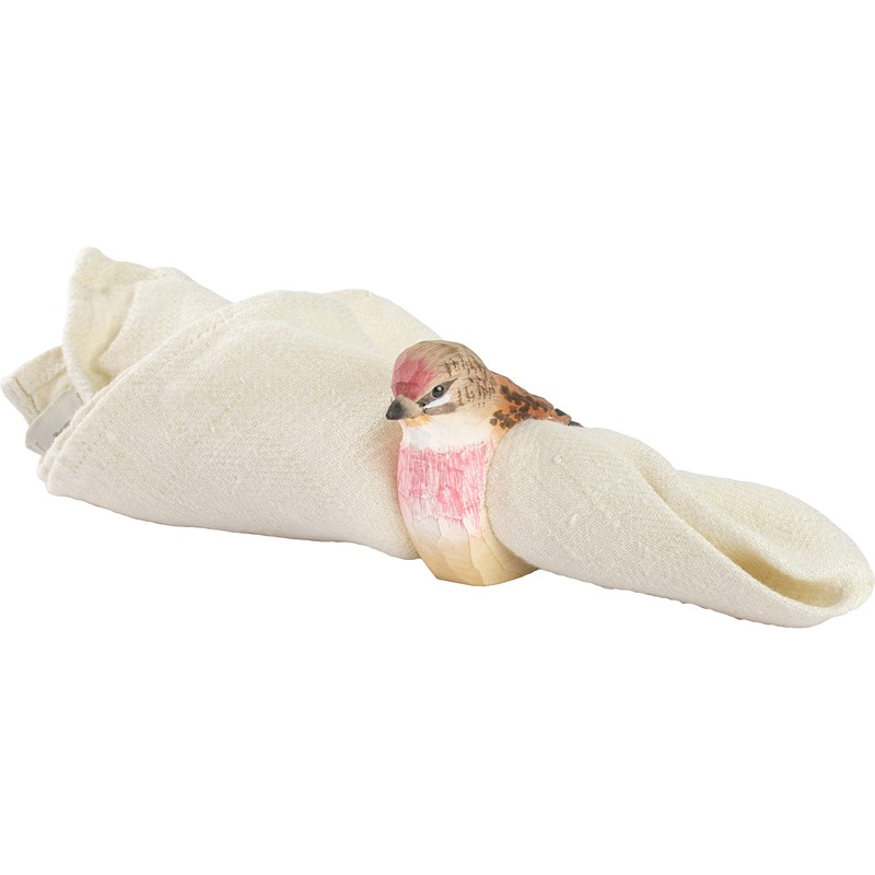Wildlife Garden WG4572 Napkin Ring Blood Handcarved Wooden Napkin Ring