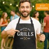 MoonWorks® Grillschürze für Männer mit Jahreszahl personalisiert Kochschürze Herren für