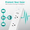 KMC USB-C PD Surge Protector 3-Outlet Power Strip 2-Pack, 30W