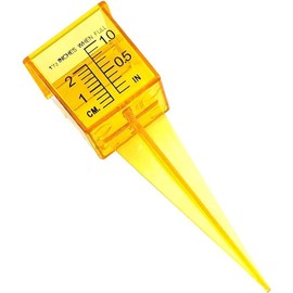 PurYupearl Yellow Mini Portable Sprinkler and Rain Gauge Wide Mouth Bright Yellow Outdoor Water Measuring Tool ， for Lawn Yard Outdoor Home Sprinkler Gauge ，Pack Thermometers and Weather Instruments