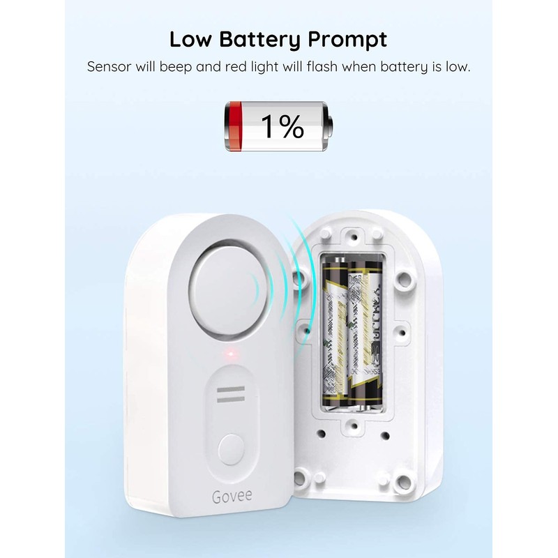 Govee Water Leak Detectors 5 Pack, 100dB Adjustable Audio Alarm