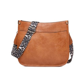 NICOLE & DORIS Women Crossbody Bags Large Shoulder Bag PU Leather Ladies Messenger Bag Multi Pockets Handbags Satchel Bag Hobo Bags for Travel Work Daily Use Brown