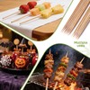 6" Bamboo Skewers Size Choices 8''/10"/12"/14" (4mm Thick), Unbleached Carbonized