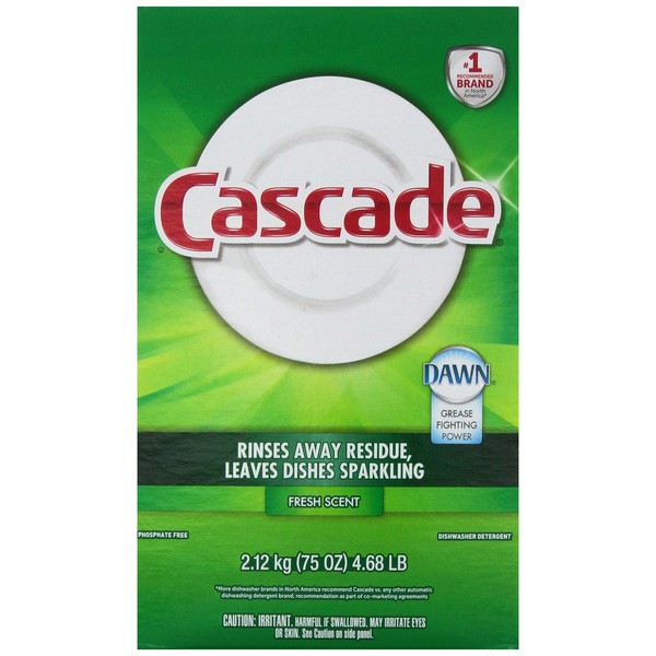 Cascase Powder Dishwasher Detergent Fresh Scent 75 Oz