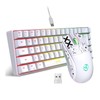 HXSJ Keyboard and Mouse Combo Wired K68 RGB Streamer Mini