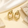 GUOMTGH Gold/Silver Chunky Gold Earrings For Women Trendy Statement Geometric