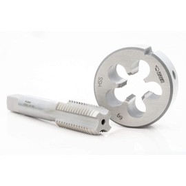 BAER Tap and Die Set - Tap + Die - Thread Cutting Set from MF 4 to MF 12 - Male Tap + Female Thread Cutter Metric Fine Thread (MF12 x 1.25) - Thread Cutting