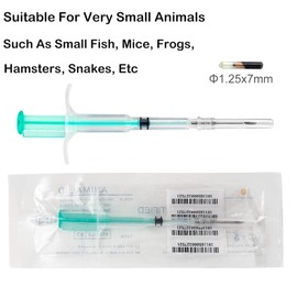 7 Pack Pet Microchip Tags Universal Standard 134.2Khz FDX-B ISO11784/ISO11785 EMID AnimalChip Independently Packaged with 512 Bit Memory Capacity for Cats/Dogs/Cows/Sheep/Fish, etc (1.4 * 8mm)