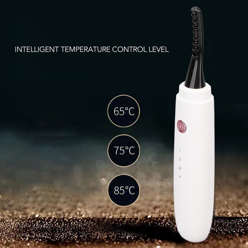 Heated Eyelash Curlers 3 Levels Temperature Long Lasting USB Rechargeable
