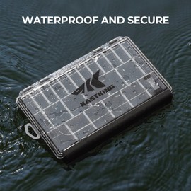 KastKing HyperSeal Waterproof Tackle Box, 3600 and 3700 Tackle Trays, Fishing Tackle Box Organizer with Removable Dividers, Lure Box and Terminal Tackle Storage,Black