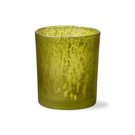 tag Illuminate Mercury Glass Tealight Votive Candle Holder Light Green Tabletop Mantel Wedding Decorations, 4.0 inch Green