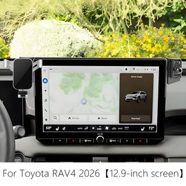 LUNQIN Car Phone Holder for 2026 Toyota RAV4 Hybrid [XSE/Limited] and RAV 4 Plug-in Hybrid：[XSE/GR Sport] Auto Interior Accessories [12.9-inch Touchscreen] Best Cell Phones Mount Cellphone Stand