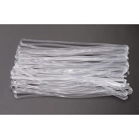 Sowaka 30 Pcs 6 Inch Long Luggage Loops Straps Clear Transparent Plastic Name Tag Loop for Identification Cards ID Badge Holder Business Card Insert Bags Tags Photo Suitcase Label Fastener