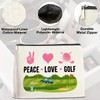 UPNEGE Golf Makeup Bag Gifts for Women Golfer Peace Love