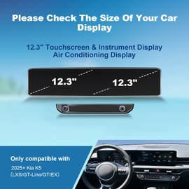 Coleya (4 Pack) 2025 Kia K5 Screen Protector for Kia K5 (LXS/GT-Line/GT/EX) 12.3Inch Touchscreen&Air Conditioner, 2025 K ia K5 Accessories High Clarity Protective Film 12.3"&A/C