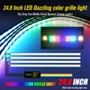 Vooda Car Front Grille LED Light Strip Kit,4X24''Car Exterior Decorative