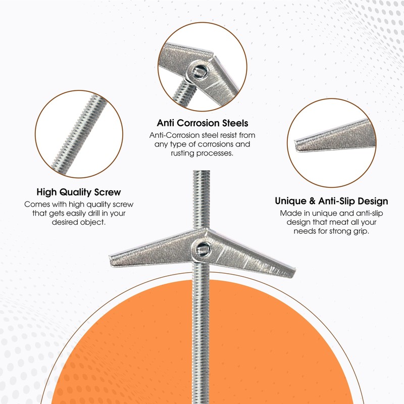 Plasterboard Cavity Fixings Complete Installation Kit | 12 Heavy Duty