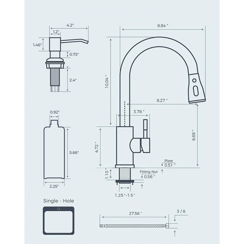 FORIOUS Touchless Kitchen Faucet with Soap Dispenser, Brushed Nickel, Hands-Free,