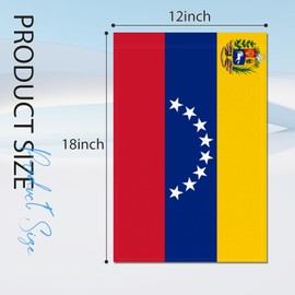 Venezuela Garden Flag 12x18 Inch Double Sided 3 Ply Venezuela Flags with Vivid Color for Outside Courtyard Parade Lawn Decor, Nation Flags for Yard Home Indoor Outdoor Decorations