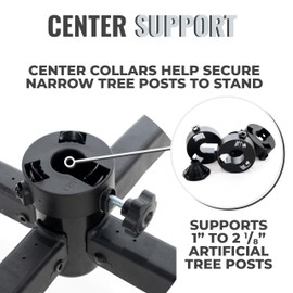 612 Vermont Universal Rolling Artificial Christmas Tree Stand for Trees up to 9 Foot Tall, Locking Caster Wheels (TK-10828-CC-VT)