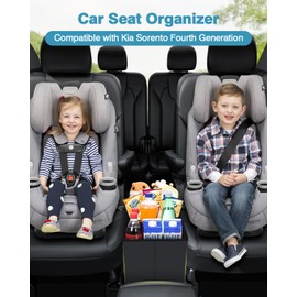 Mixsuper Liner Car Seat Organizer for Kia Sorento 2026 2025 2024-2021, Console Organizer Backseat Box for Kia Sorento, Dog Toy Box Storage Bin Kids Toys Baby Supplies Travel Accessories