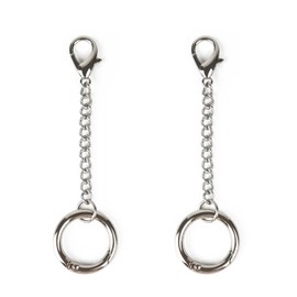 GADIEMKENSD Key Chain Metal Pocket Keychain with Lobster Clasp and Key Ring for Credit Card Holder Wallet and Bag Charm Snap Hook 2PCS