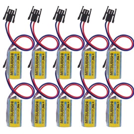 Unbranded 10X MR-BAT ER17330V/3.6V Mitsubishi A6BAT PLC Battery for FANUC CNC System Power