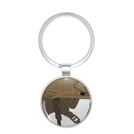 BKR Graphics Bump Helmet Metal Double Sided Key Chain Keychain