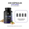 Selenio de 240 Cpsulas. Ingredientes naturales con Vitamina E para
