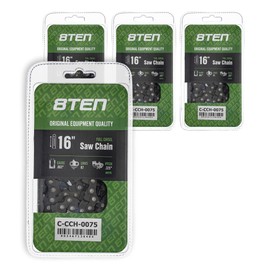 8TEN Full Chisel Chainsaw Chain 16 Inch .063 .325 67DL for Stihl 024 028 MS 261 290 361 390 3639 005 0067 (4 Pack)