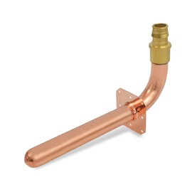 Pex-A Expansion Copper Stub Out Elbow with Flange 3/4" x 4" x 8", F1960 Stub Out Elbow Fitting No Lead Brass, For Use in Pex-A-Tubing Connection
