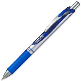 Pentel EnerGel XM BL77 - Retractable Liquid Gel Ink Pen - 0.7mm - 54% Recycled - In Pillow Packaging (Blue Pack of 12)