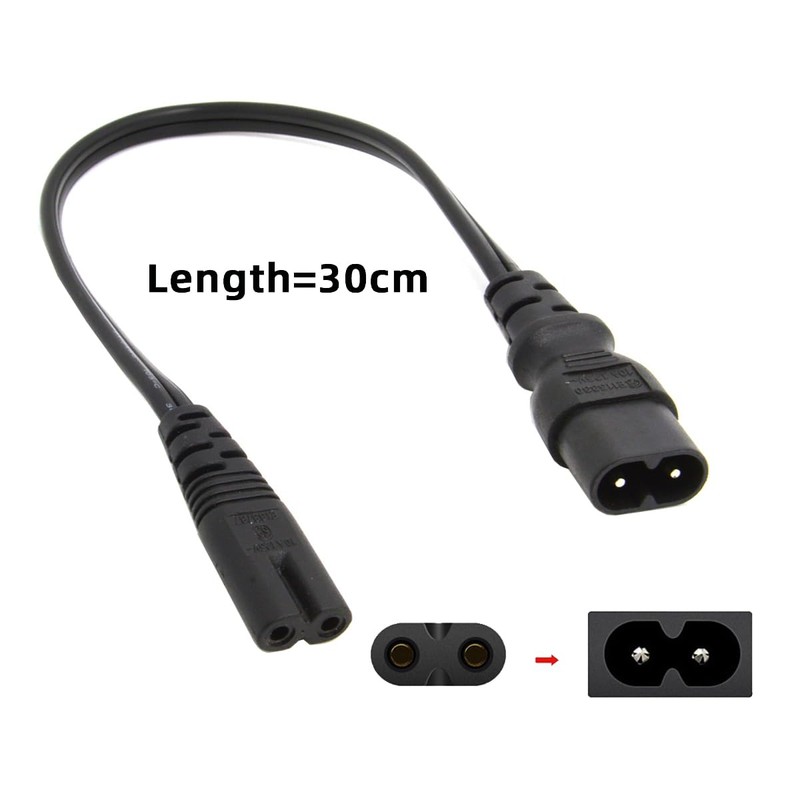 CY Cord IEC60320 C8 Plug to C7 Receptacle Male to