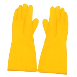 iplusmile 1 Pair Heavy Duty Latex Dishwashing Gloves for Cleaning Comfortable Fit Non Slip Design Longer Coverage for Household Chores for Men and Women