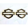 Custom 2Pcs Set Gloss Black Gold Double Layer Harley CVO