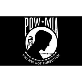StickerTalk POW MIA Flag Vinyl Sticker, 5 inches by 3 inches