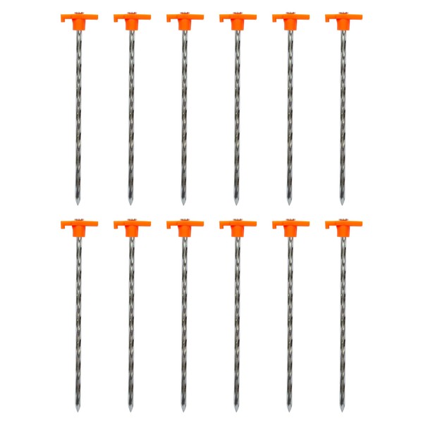 Stansport Helix Steel Tent Stake - 12 Pack